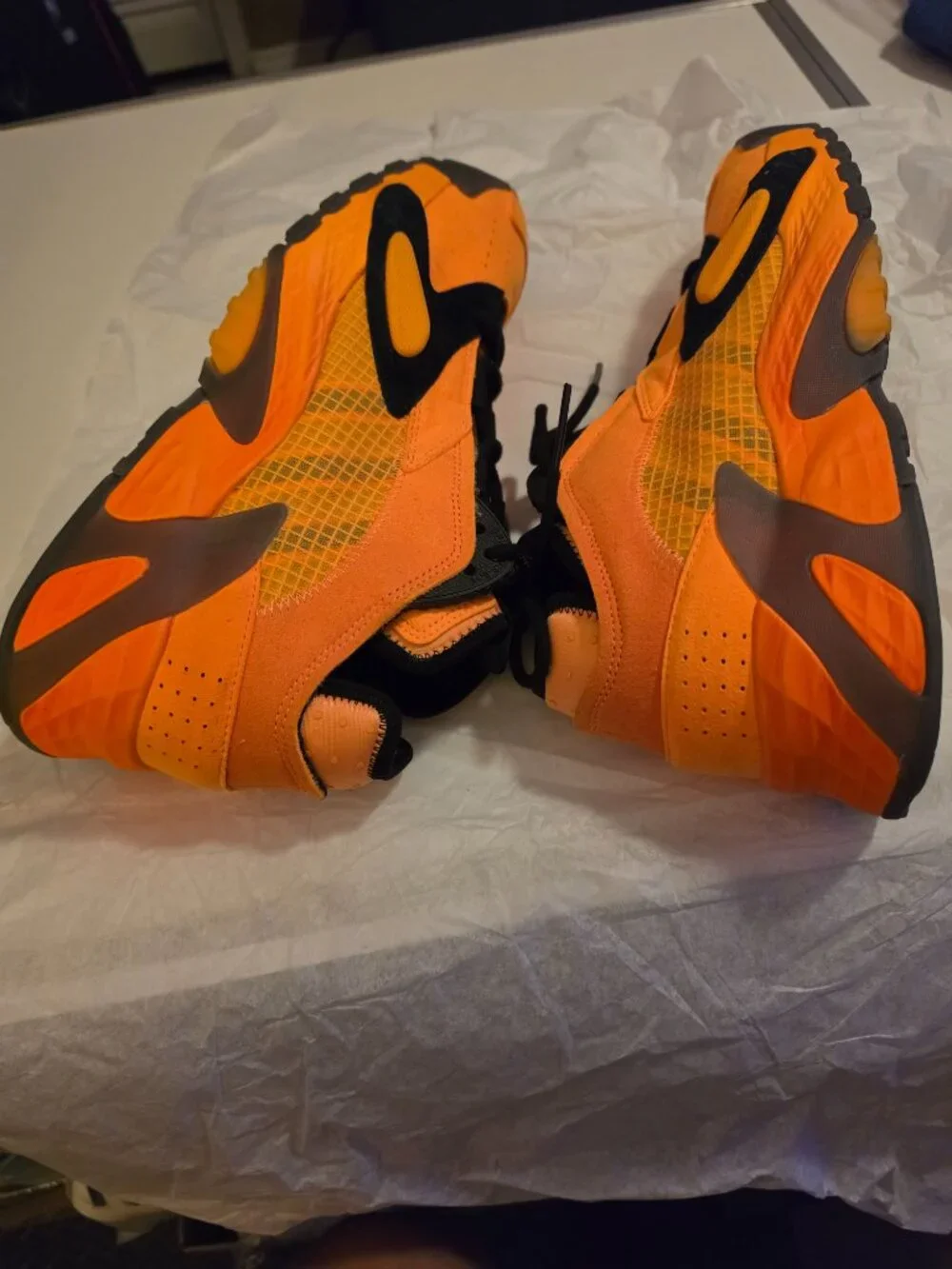Adidas Streetball Flash Orange Mens Streetwear Cyber Punk Sneakers Sz 10